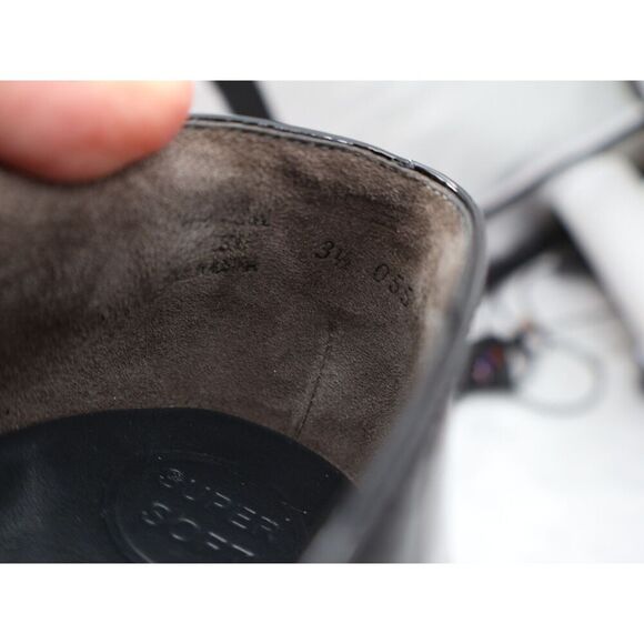 Paul Green Ariana Loafer Black Patent Leather Chunky Sole Gems UK 3.5 US 6 Comfy - Picture 14 of 15